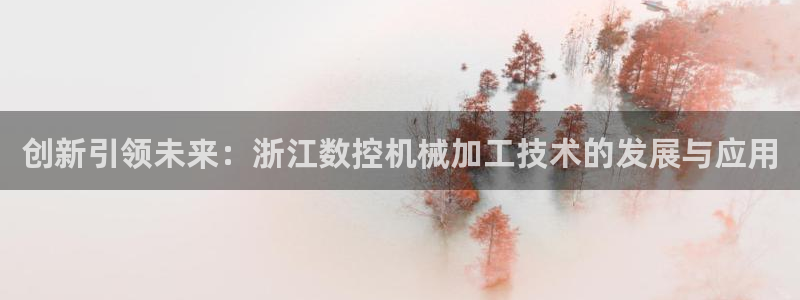 天辰娱乐 注册:创新引领未来:浙江数控机械加工技术的发展与应用
