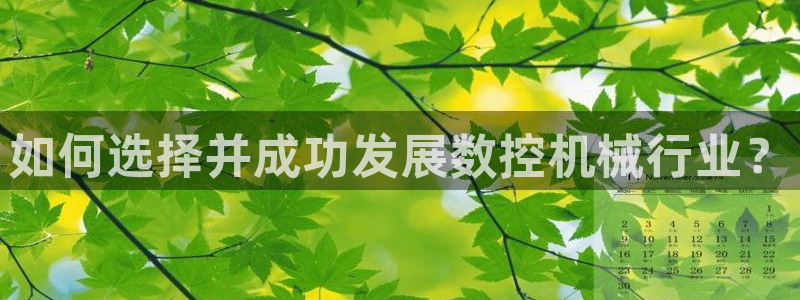 天辰娱乐游戏：如何选择并成功发展数控机械行业？